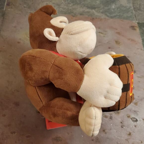Plush - Donkey Kong, 10-inch w/ Barrel (NEW) - Super Mario - Nintendo - Picture 5 of 8